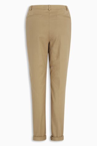 Cotton Twill Cigarette Trousers